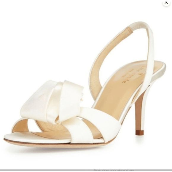 Kate Spade Wedding Madison Slingback Formal Heels Ivory Pumps, Sz 8, MP $298 - Picture 1 of 10